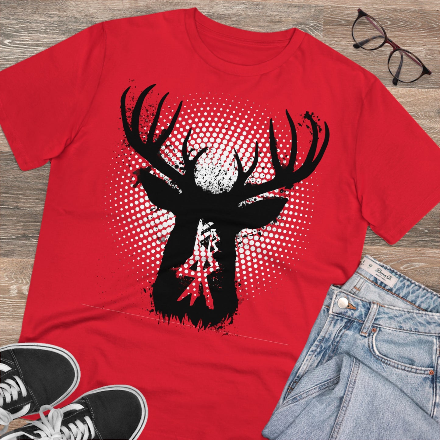 T-shirt unisex eco cotton - deer binding halter