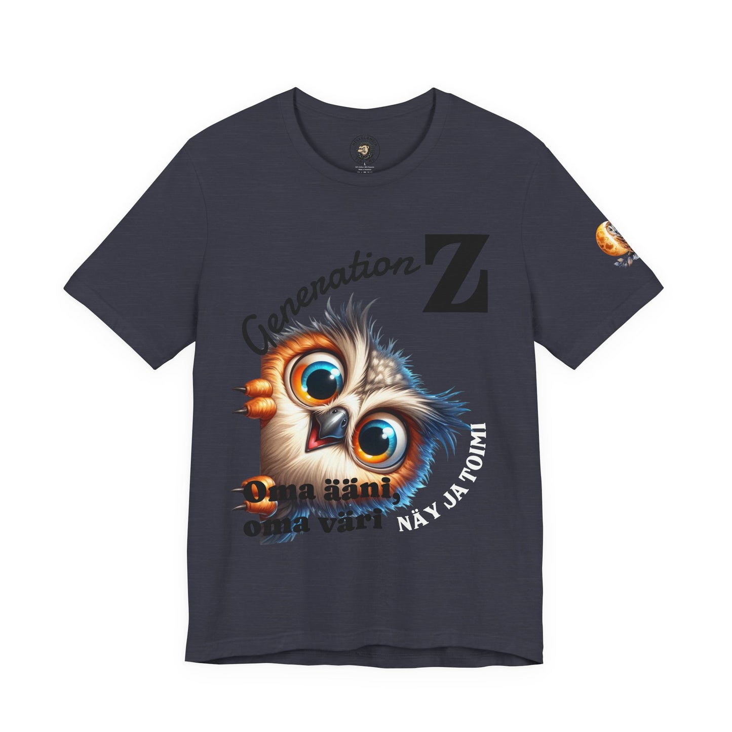 Hassu Pöllö Generation Z Tee — Funny Owl Graphic T-Shirt