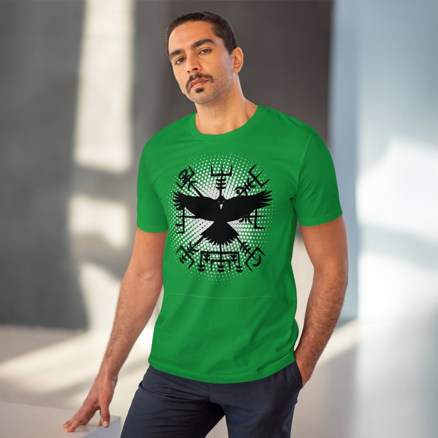 T-shirt unisex eco cotton - vegvisir and raven