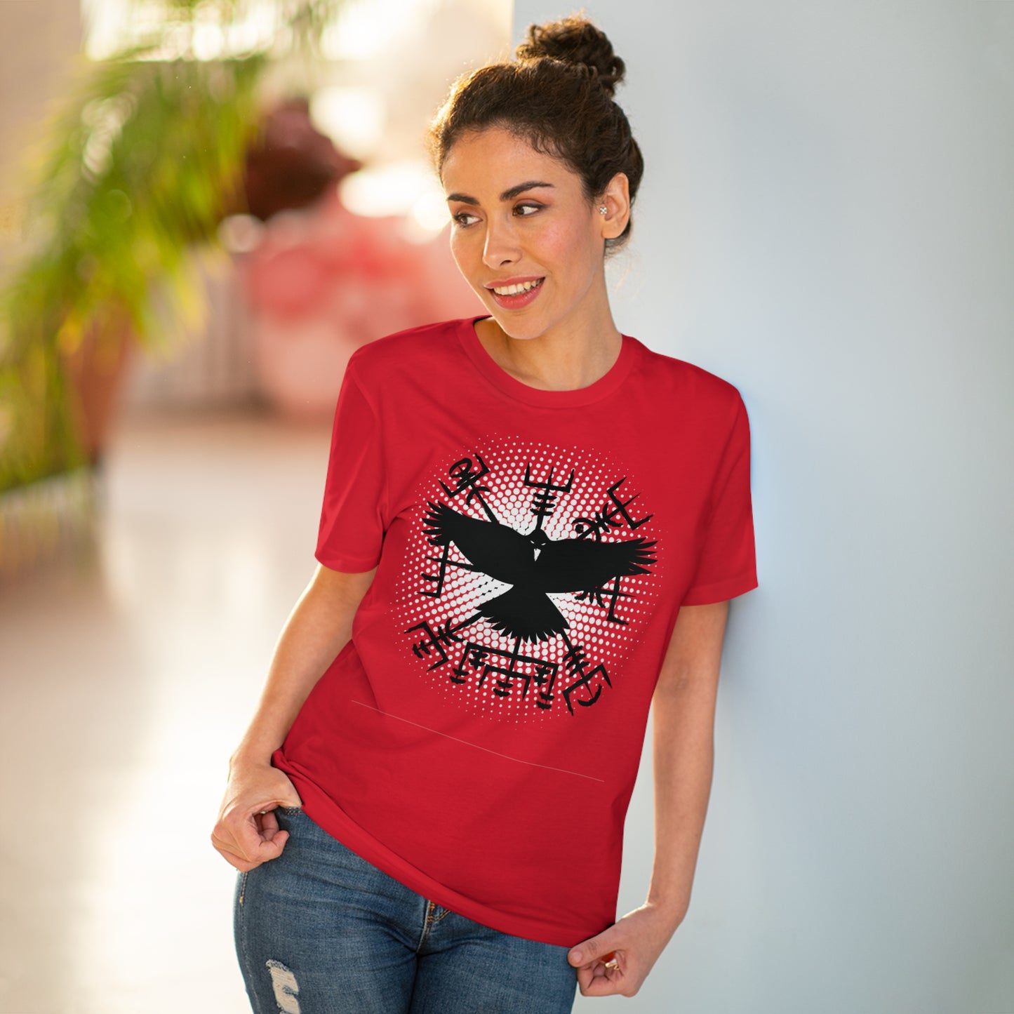 T-shirt unisex eco cotton - vegvisir and raven