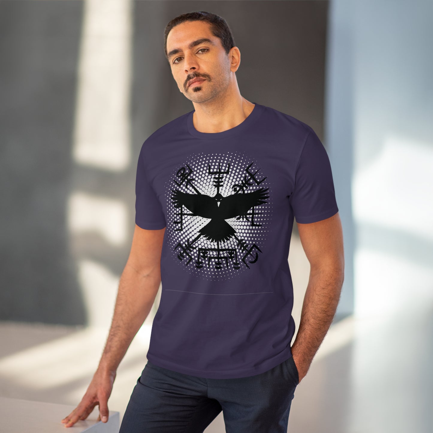 T-shirt unisex eco cotton - vegvisir and raven