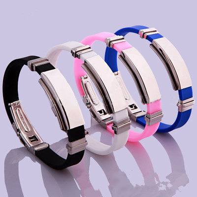 Titanium steel Silicone bracelet