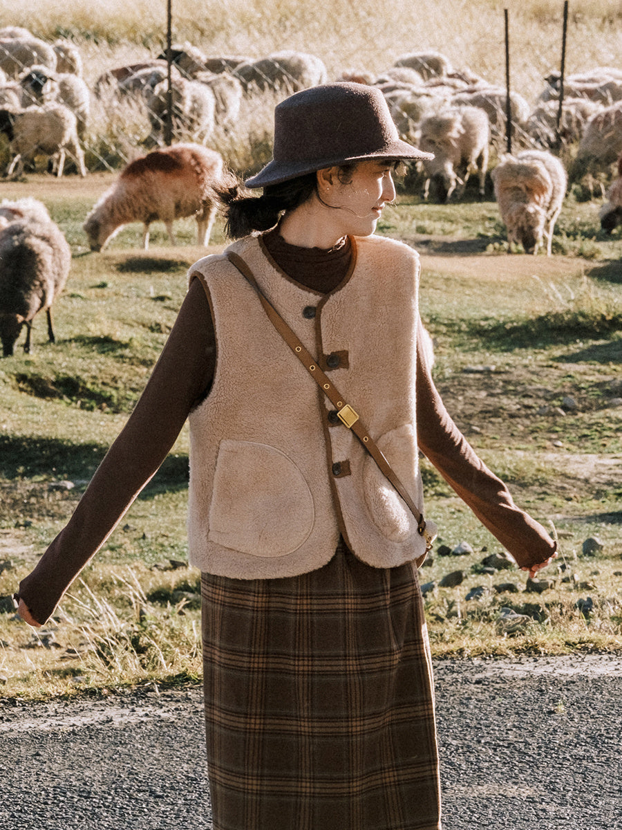 double-sided Leather and Fur vest