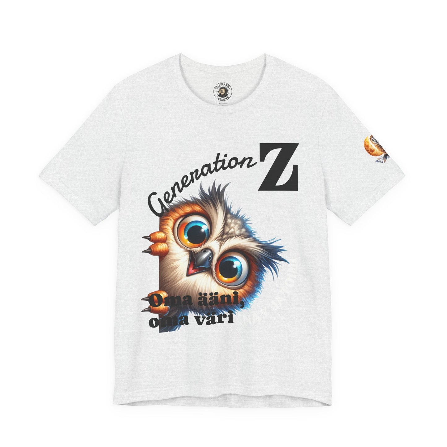 Hassu Pöllö Generation Z Tee — Funny Owl Graphic T-Shirt