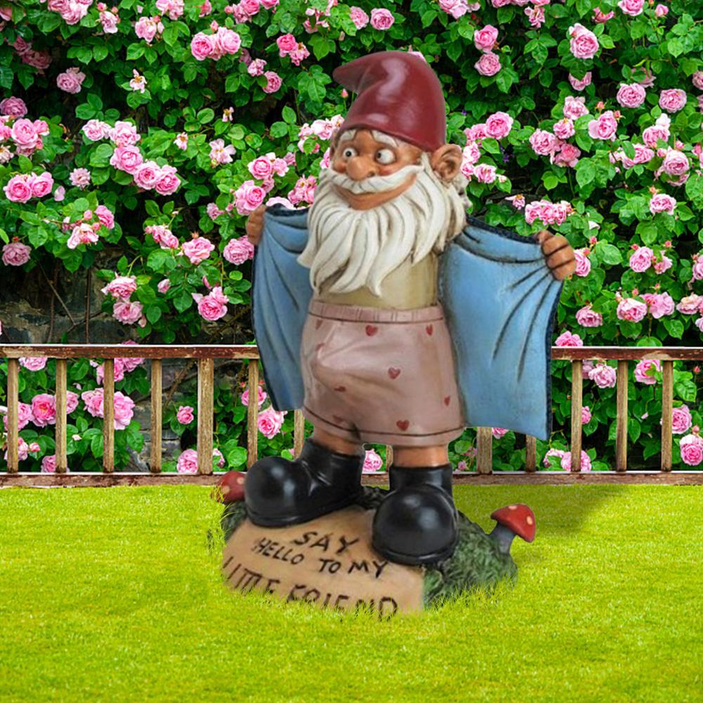 Naughty little garden gnome