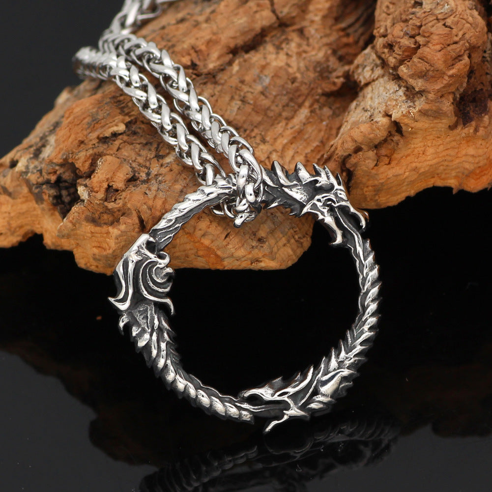 Raven Steel Viking Necklace