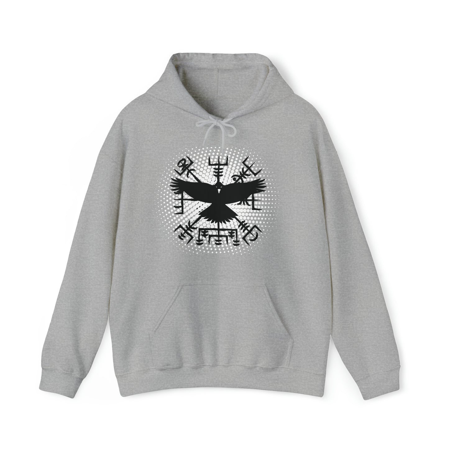 hoodie made of strong cotton - vegvisir raven