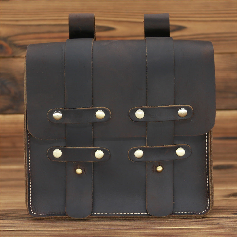 Men's And Women's Fashion Vintage Crazy Horse Leather Cell Phone Bag