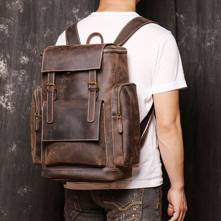 Men's Backpack Crazy Horse Leather