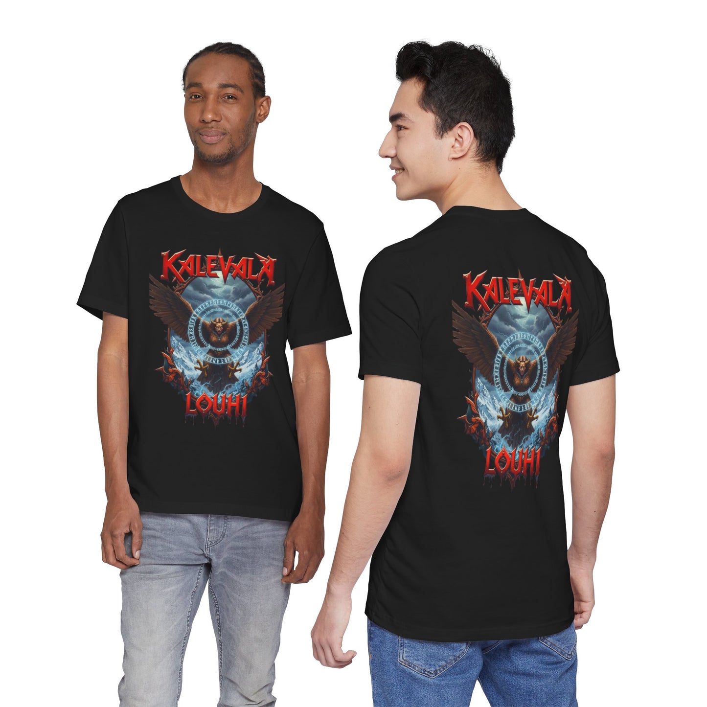 Pohjolan emäntä muuttuu kotkaksi Teepaita — Retro Graphic T-Shirt