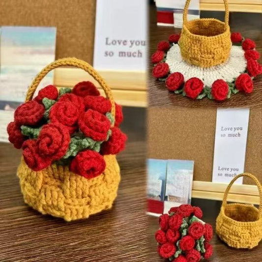 Rose Coaster Crochet Diy Material Package käsityöpaketti