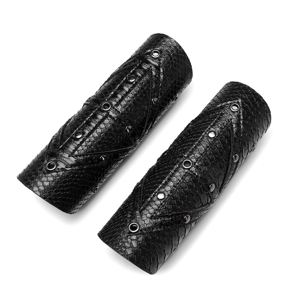 Punk PU Leather Nightclub Wristband Cosplay Arm Sleeve