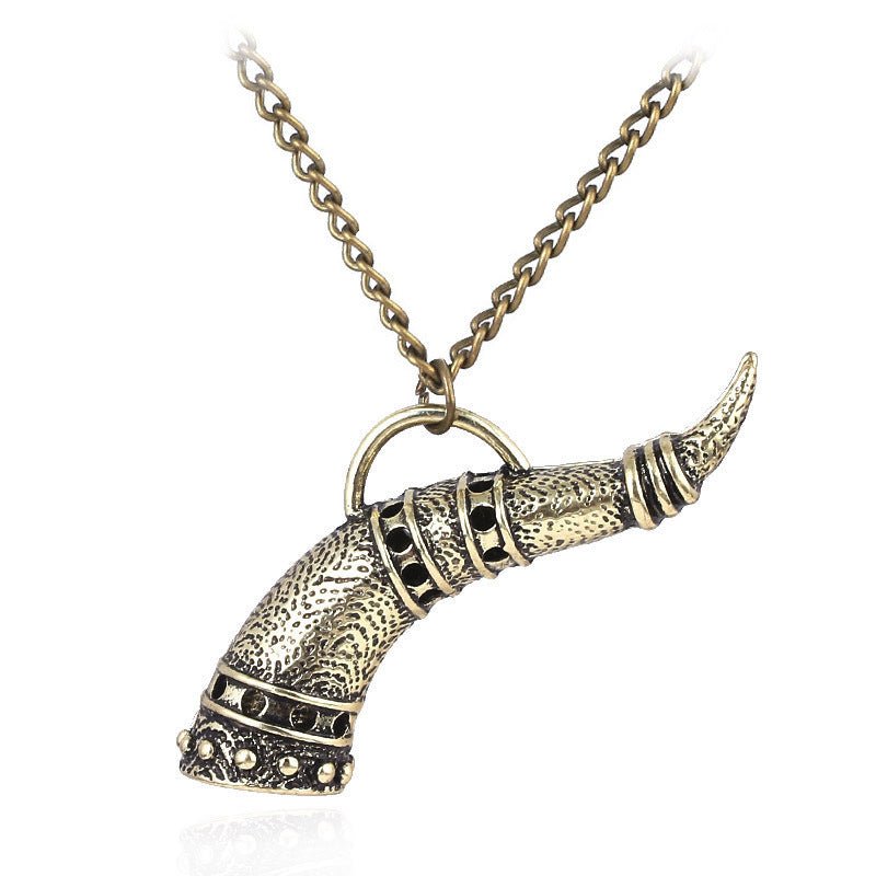 Viking bull horn Viking bull horn necklace