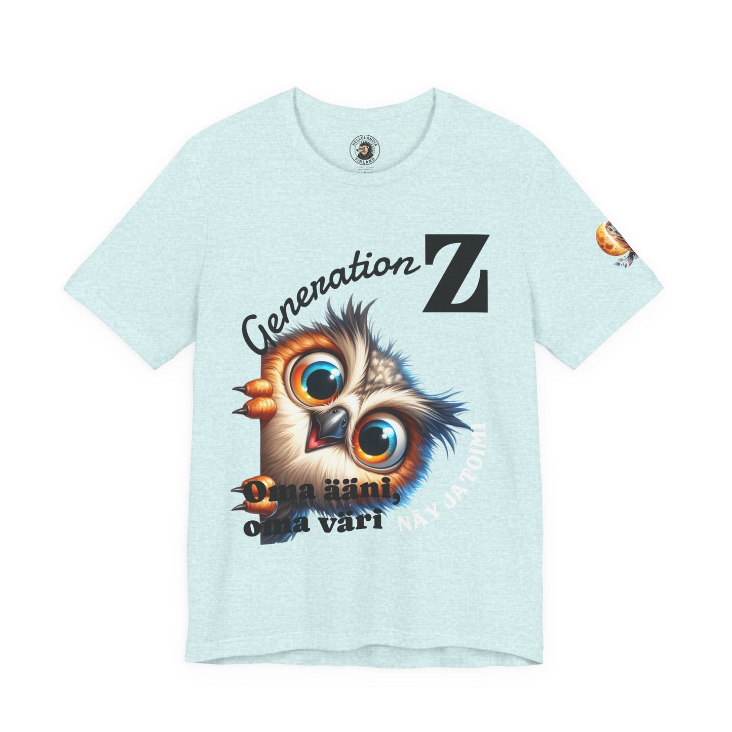 Hassu Pöllö Generation Z Tee — Funny Owl Graphic T-Shirt