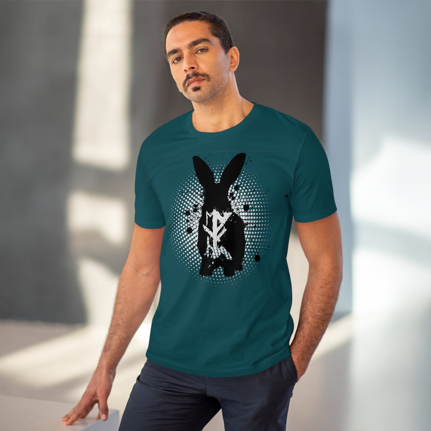 T-shirt unisex eco cotton - rabbit binding halter