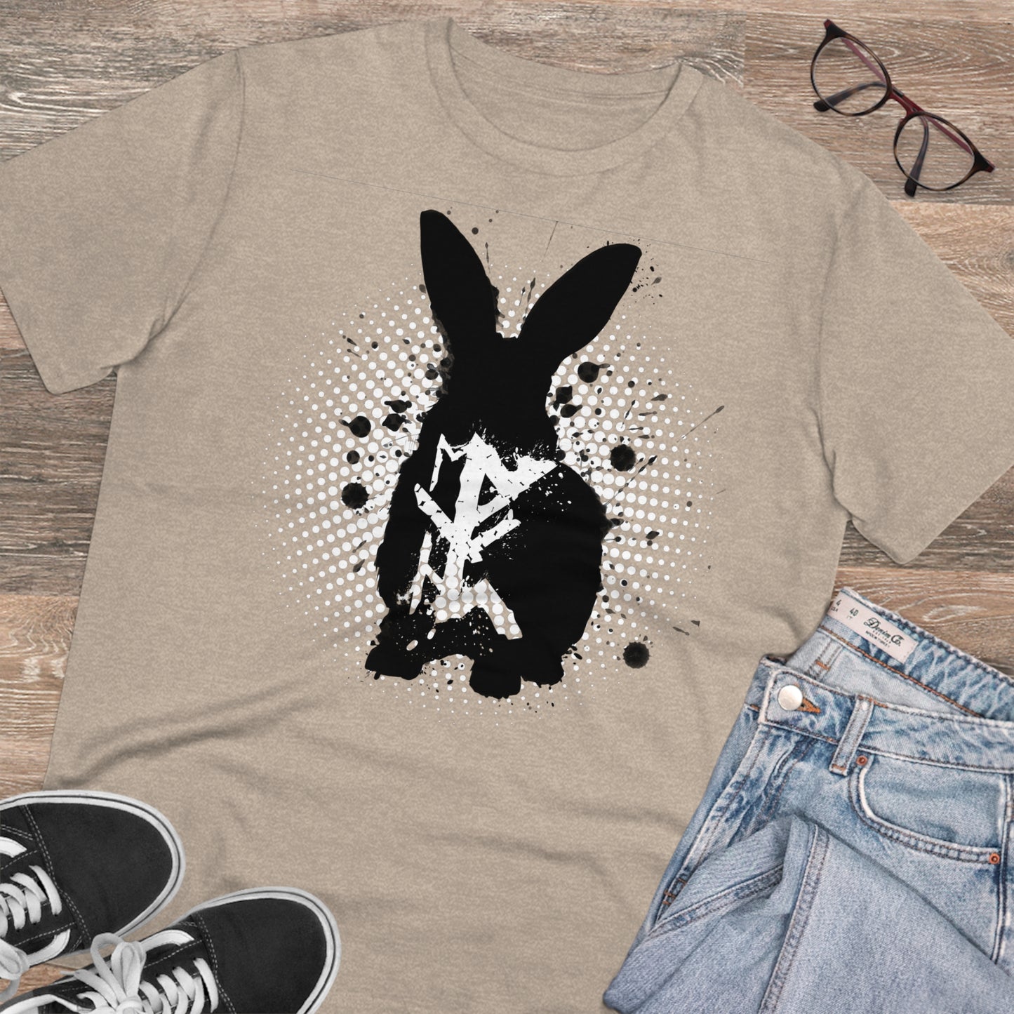 T-shirt unisex eco cotton - rabbit binding halter