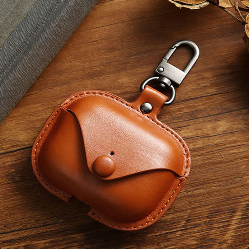 Fashion Solid Color Leather Bluetooth Earphone Case