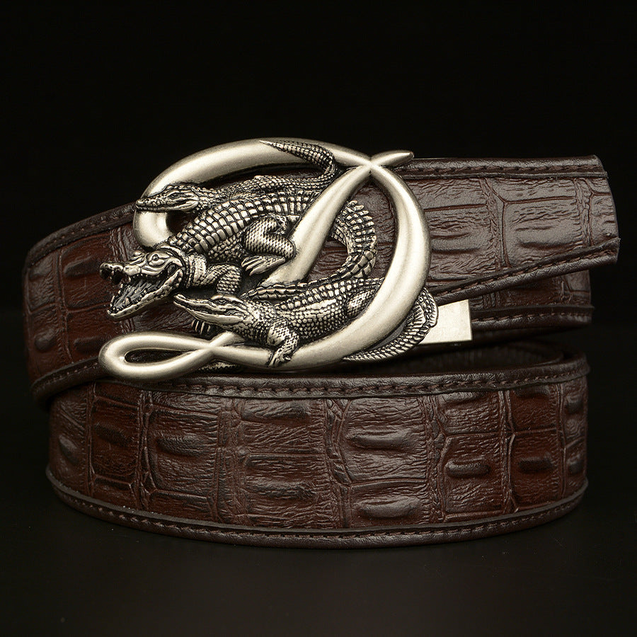 Crocodile pattern Stylish and convenient men's belt