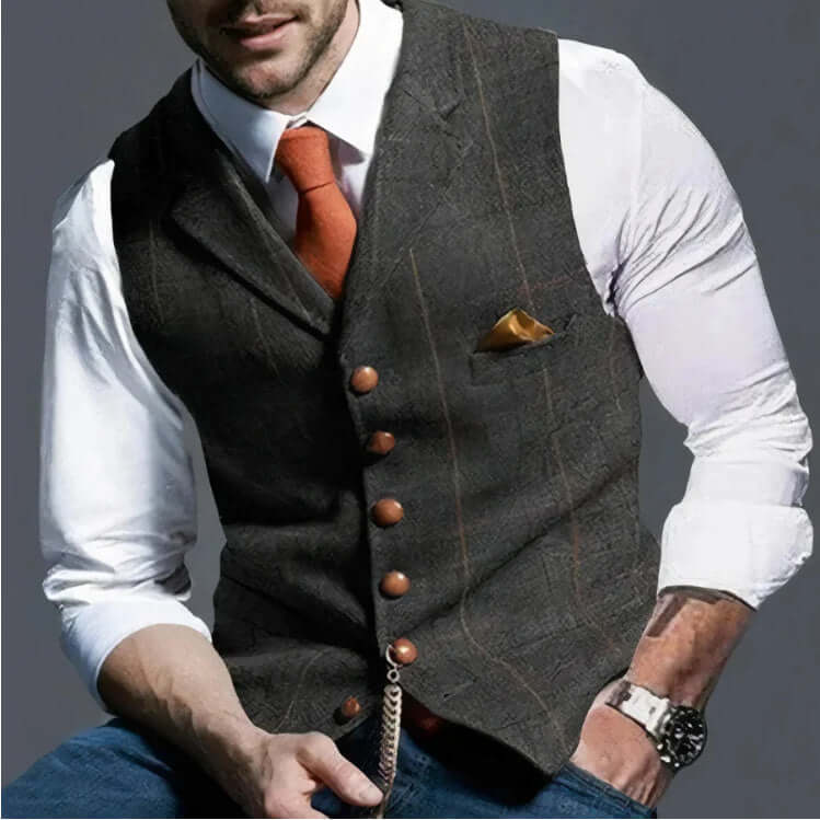 Vest European And American Temperament Fashion Check Vest