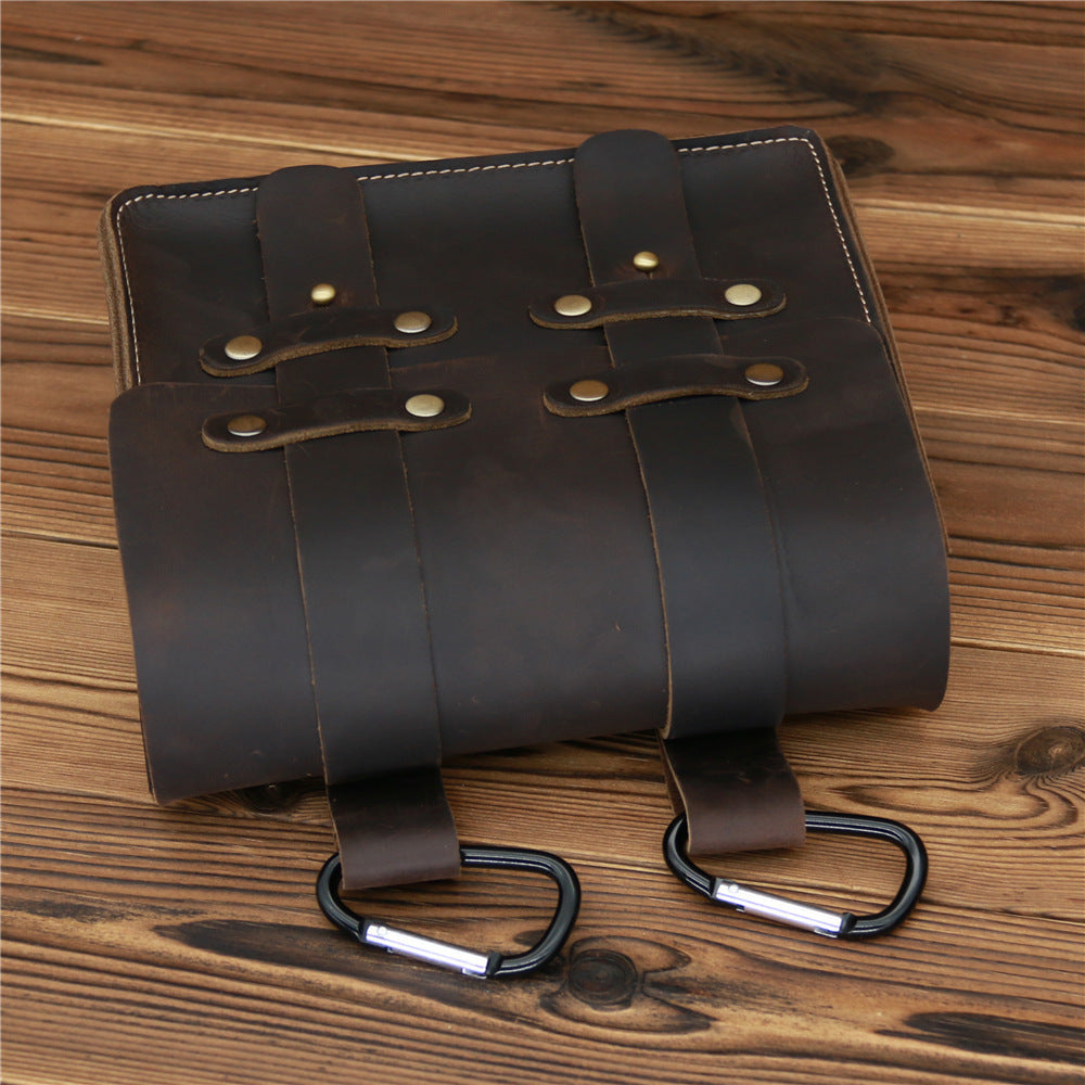 Men's And Women's Fashion Vintage Crazy Horse Leather Cell Phone Bag