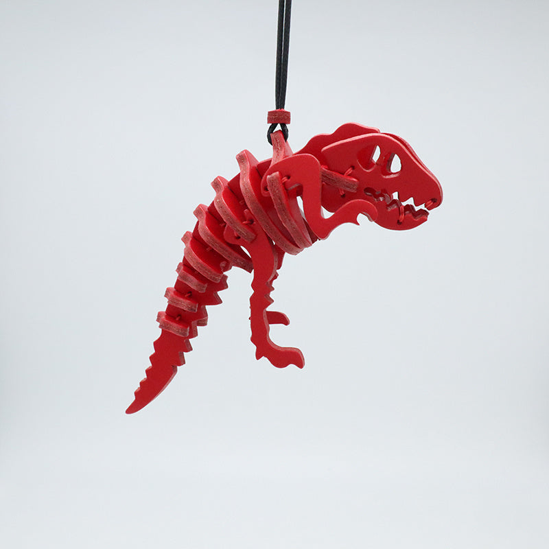 Tyrannosaurus Rex Car Pendant Leather