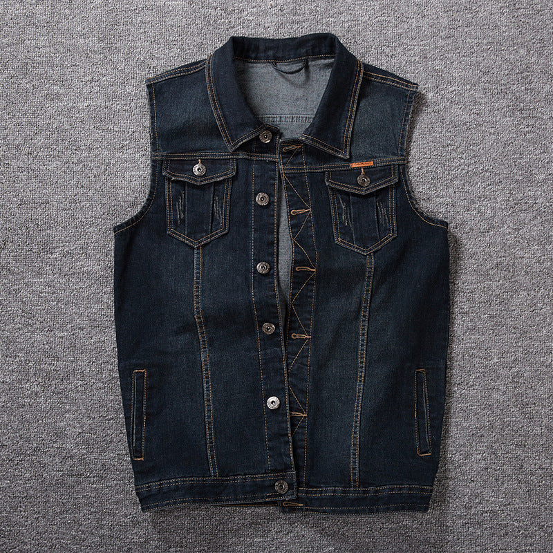 Plus size denim vest