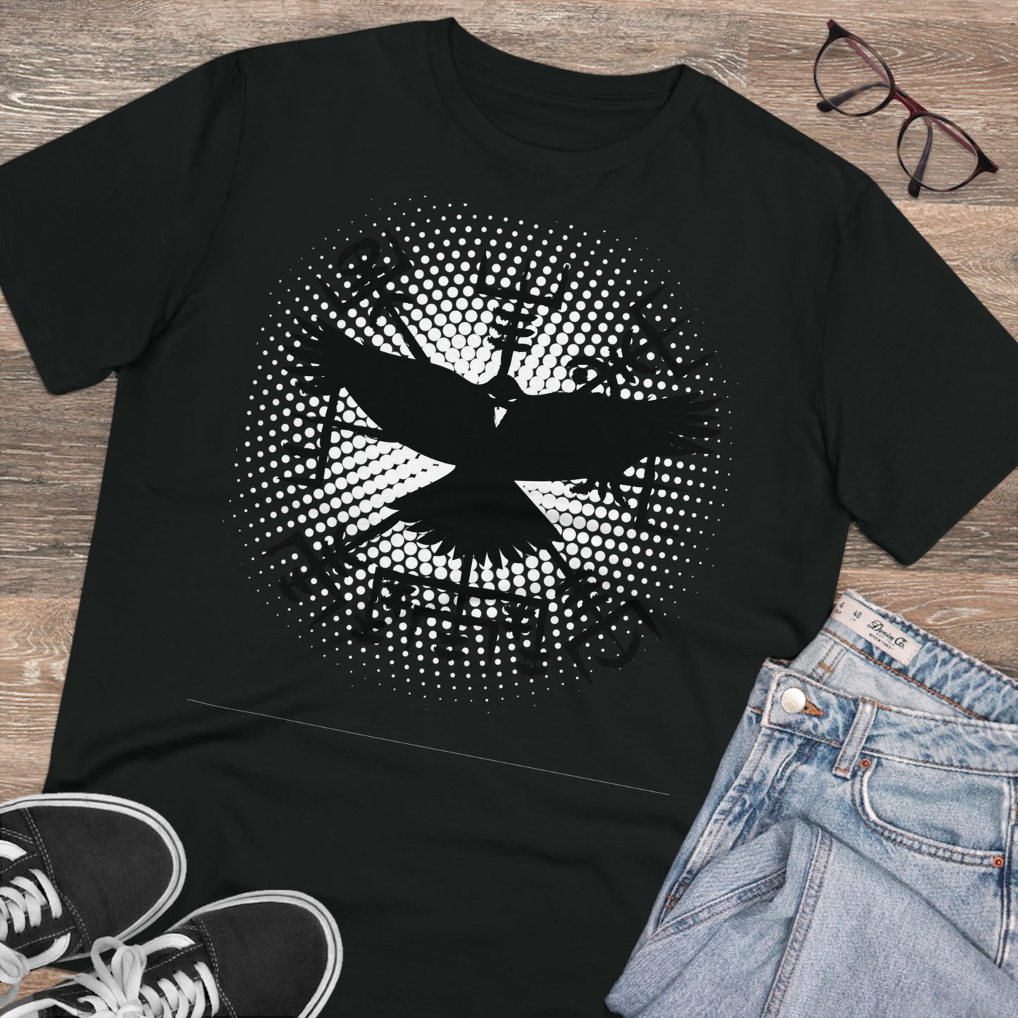 T-shirt unisex eco cotton - vegvisir and raven