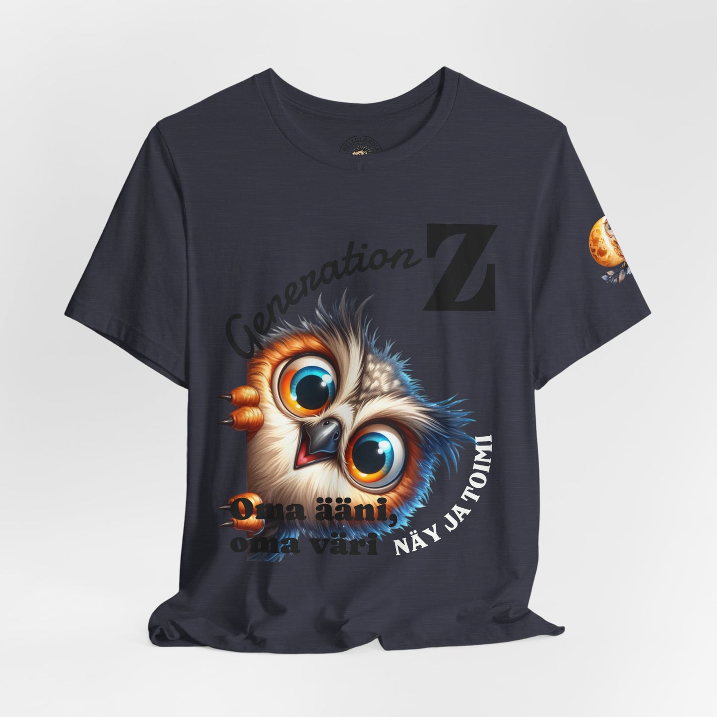 Hassu Pöllö Generation Z Tee — Funny Owl Graphic T-Shirt