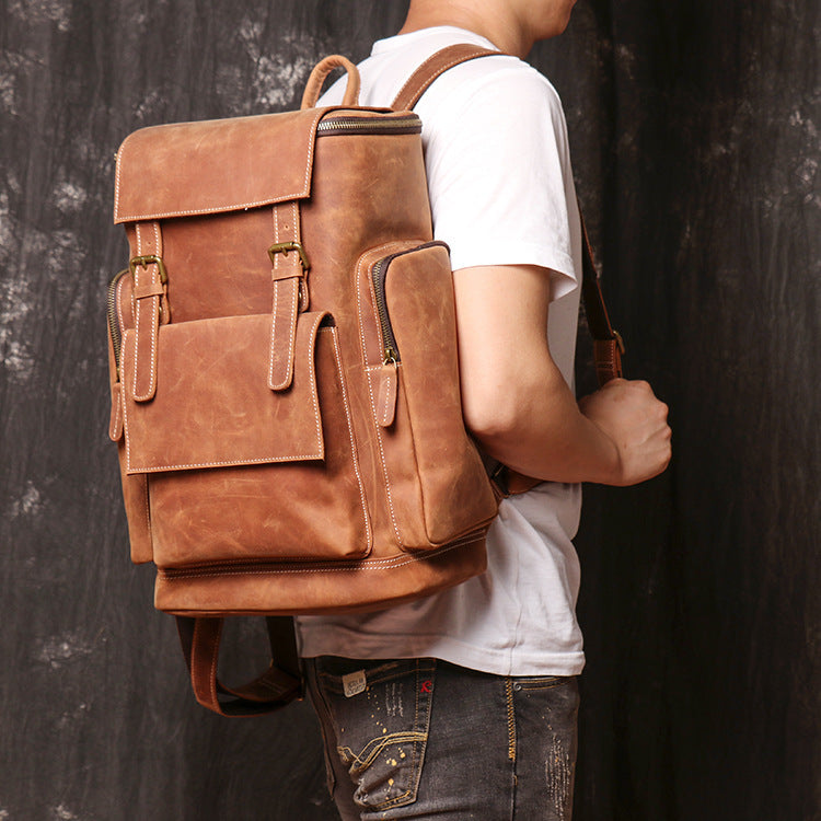 Men's Backpack Crazy Horse Leather