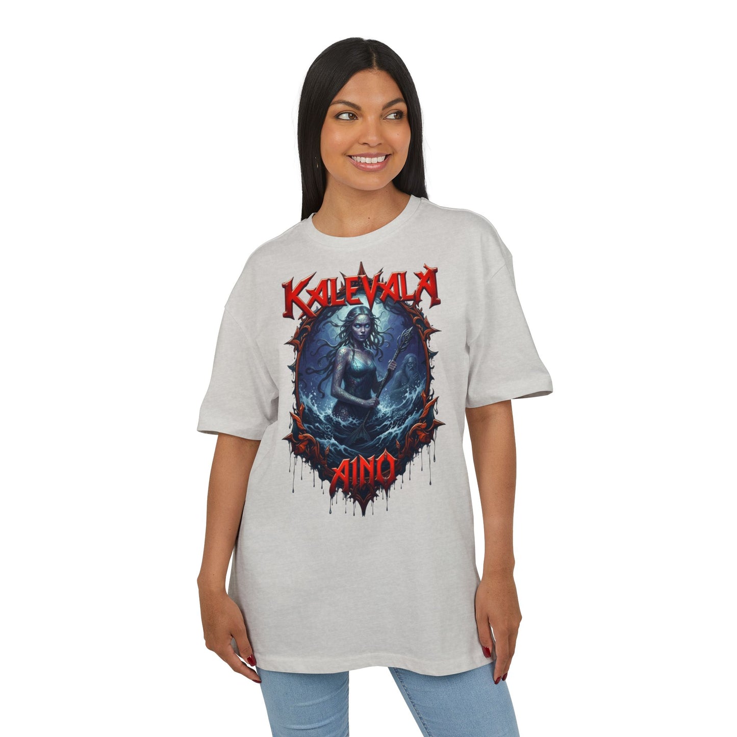 Kalevala Aino Vellamon neitona– rock-henkinen paita -  Oversize  T-paita