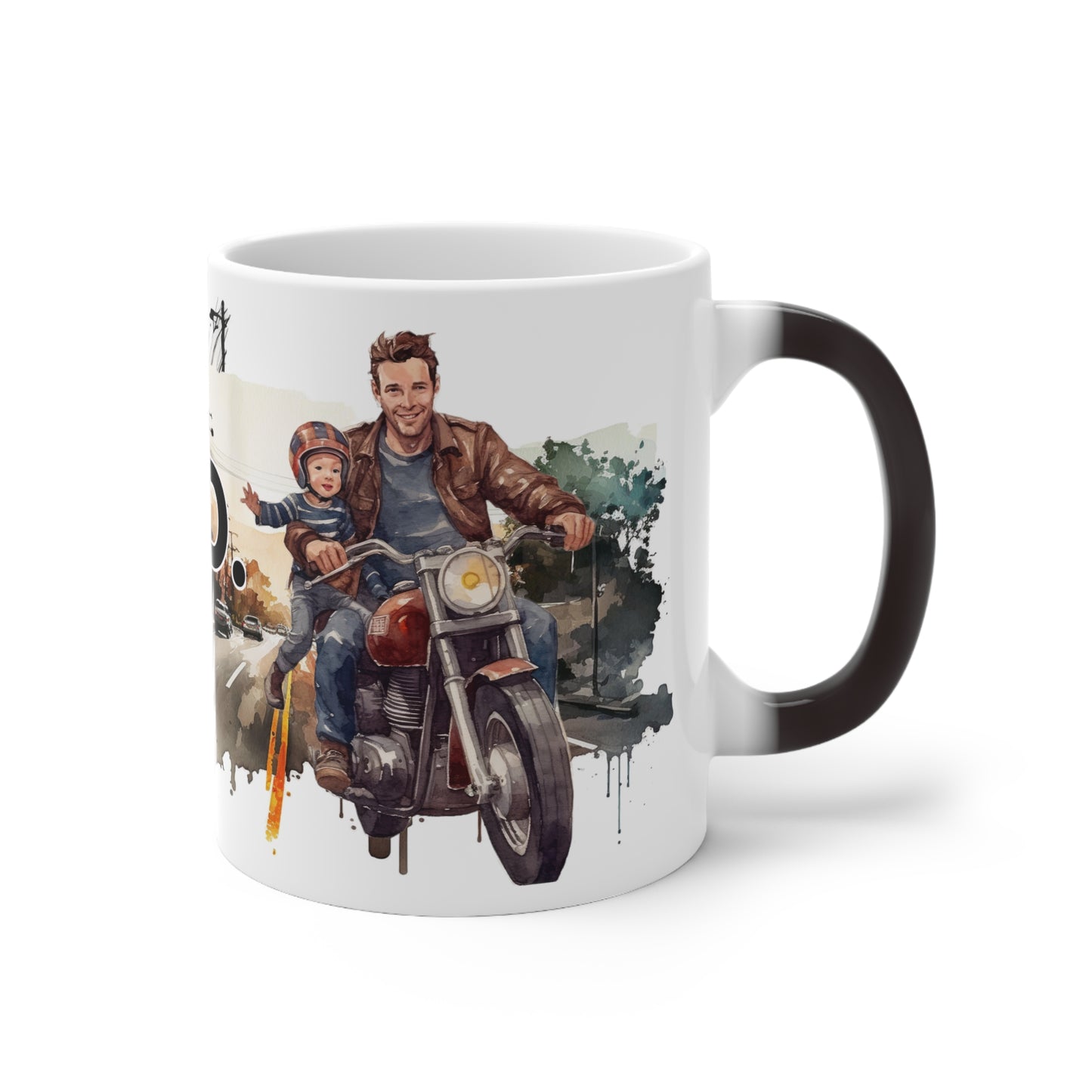 Magic mug - dad husband biker badass dad mug