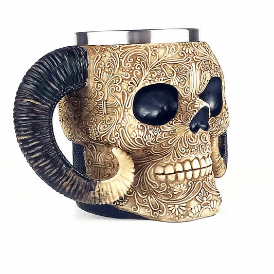 Shofar Skull Beer Mug Large Capacity