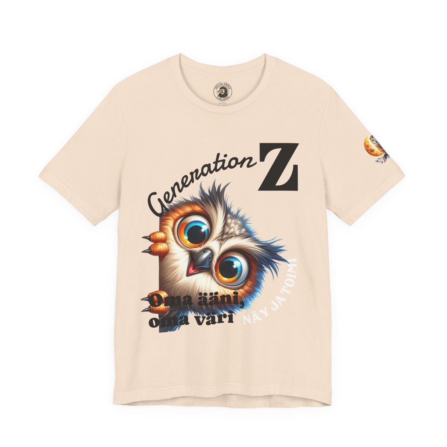 Hassu Pöllö Generation Z Tee — Funny Owl Graphic T-Shirt