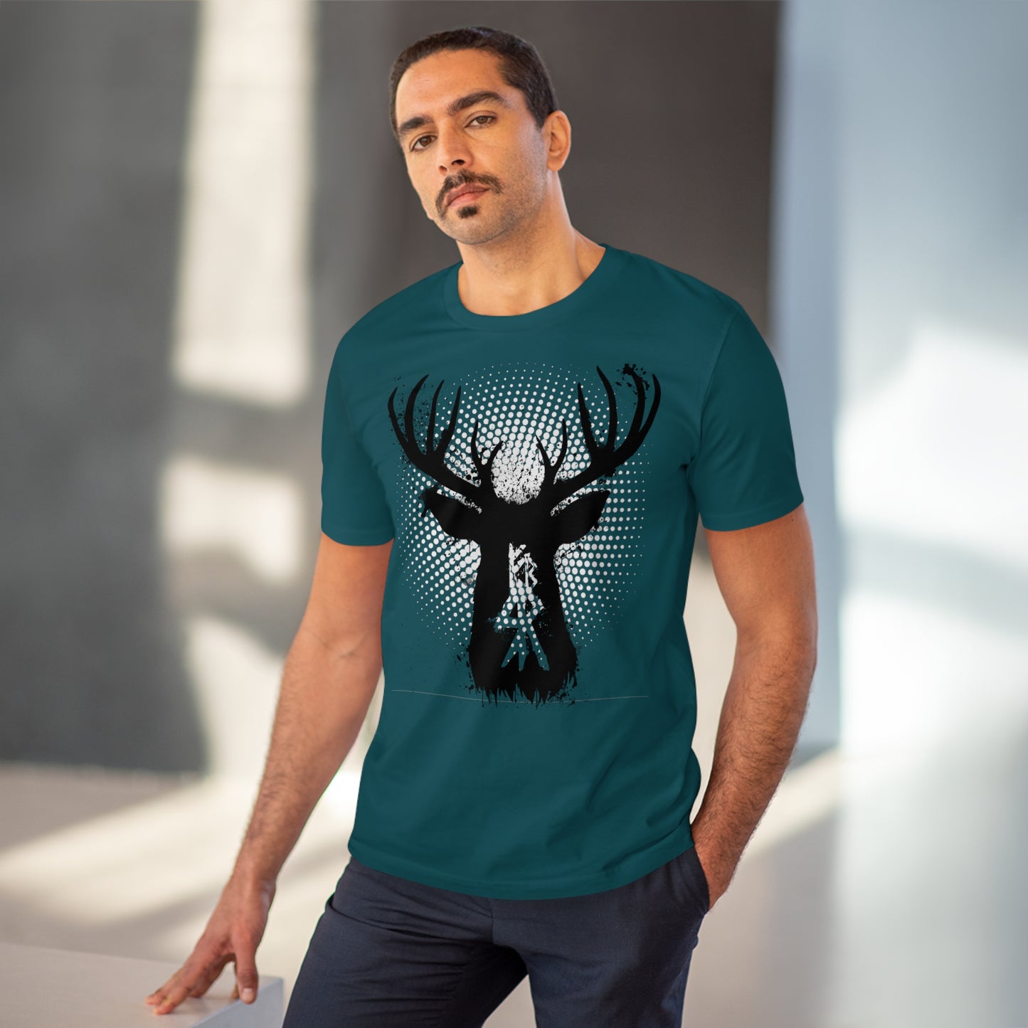 T-shirt unisex eco cotton - deer binding halter