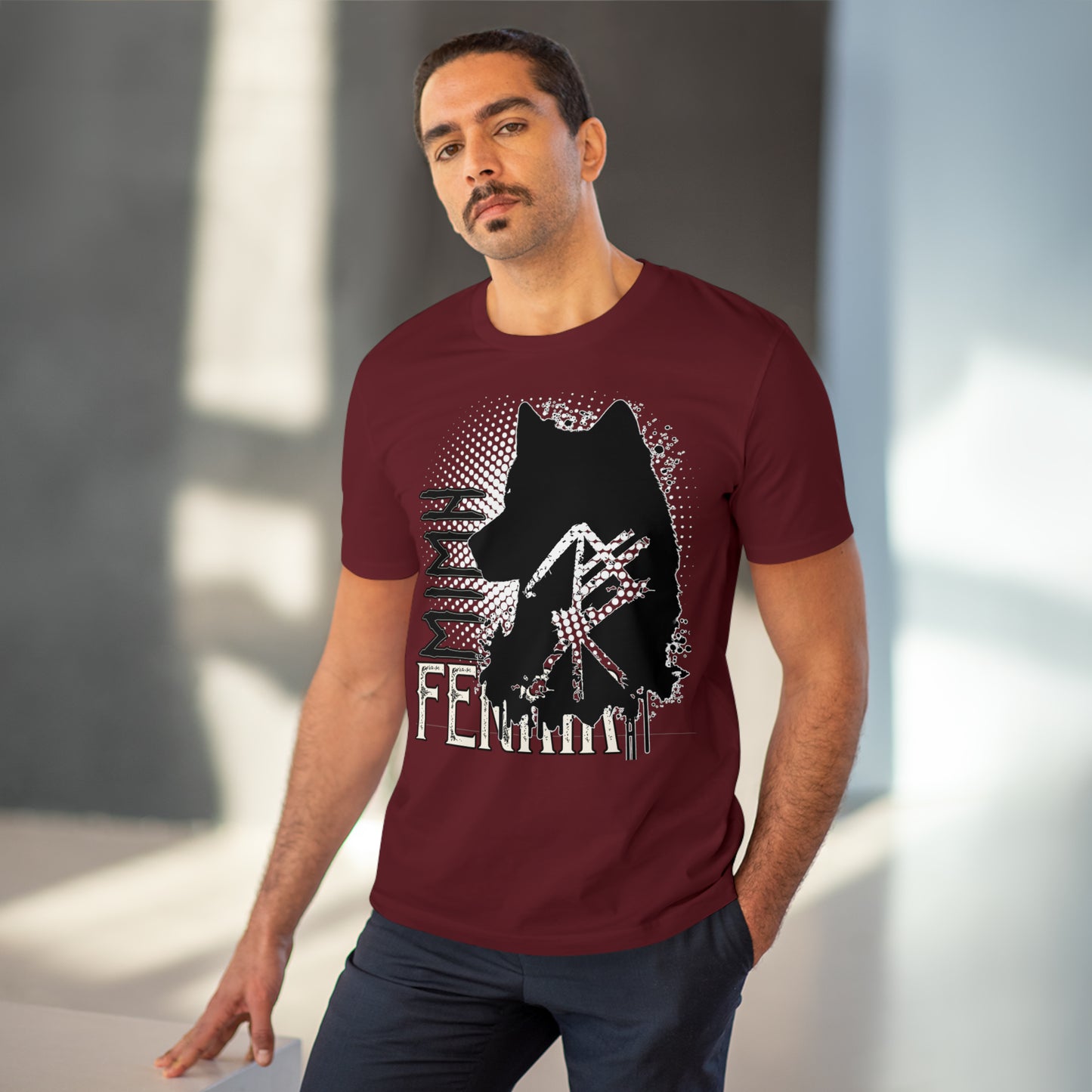 T-shirt unisex eco cotton - wolf Fenrir