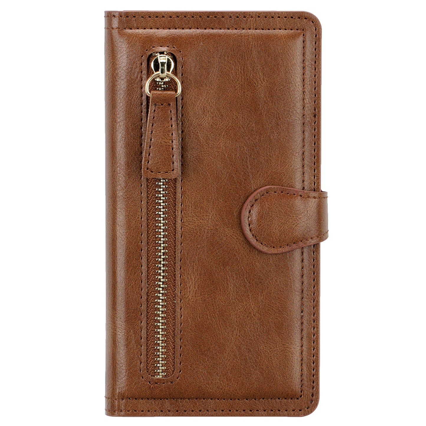 Zipper Buckle Leather Case Phone Case Sticker Wallet