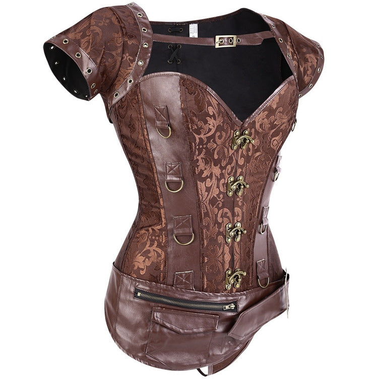 Four-piece gothic court corset