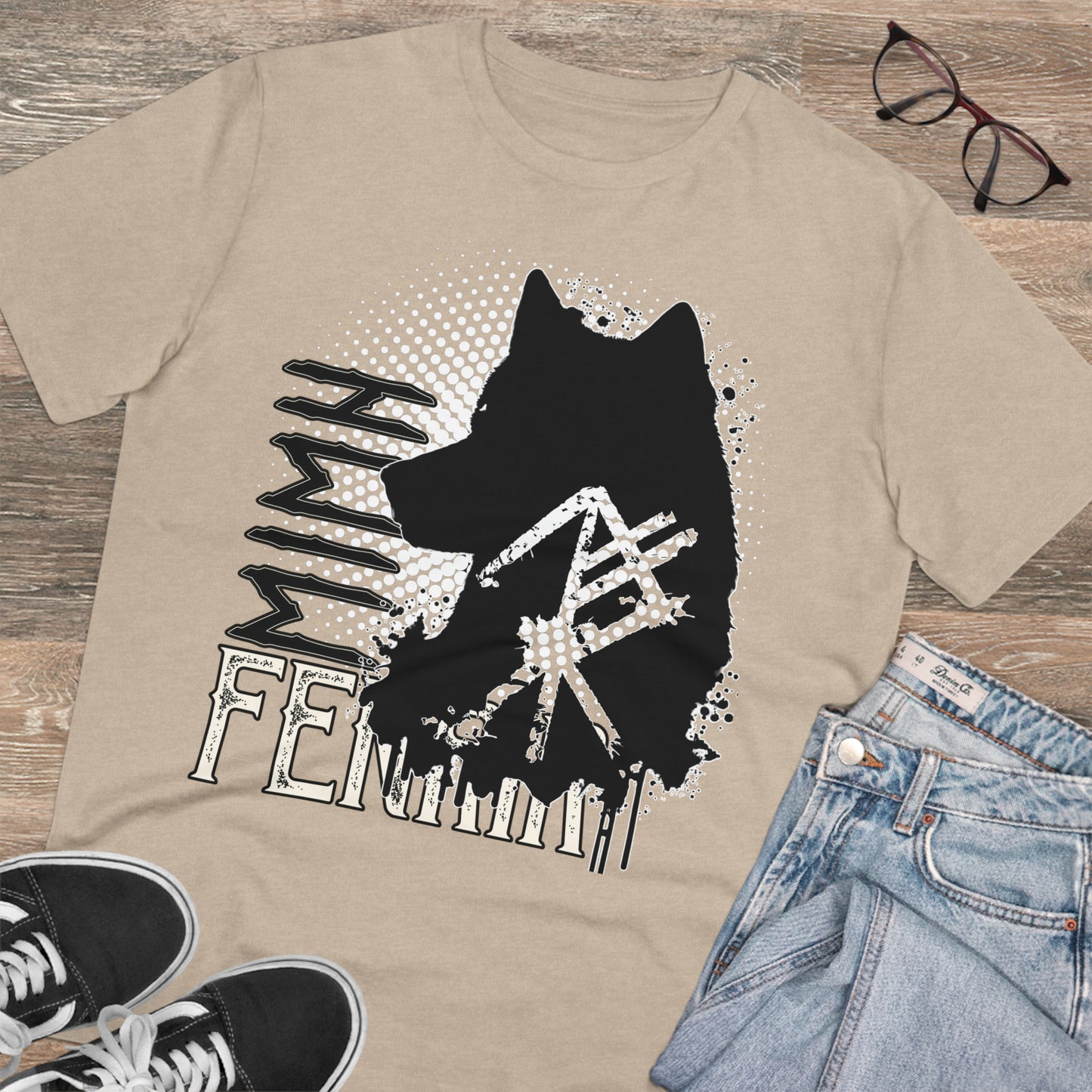 T-shirt unisex eco cotton - wolf Fenrir