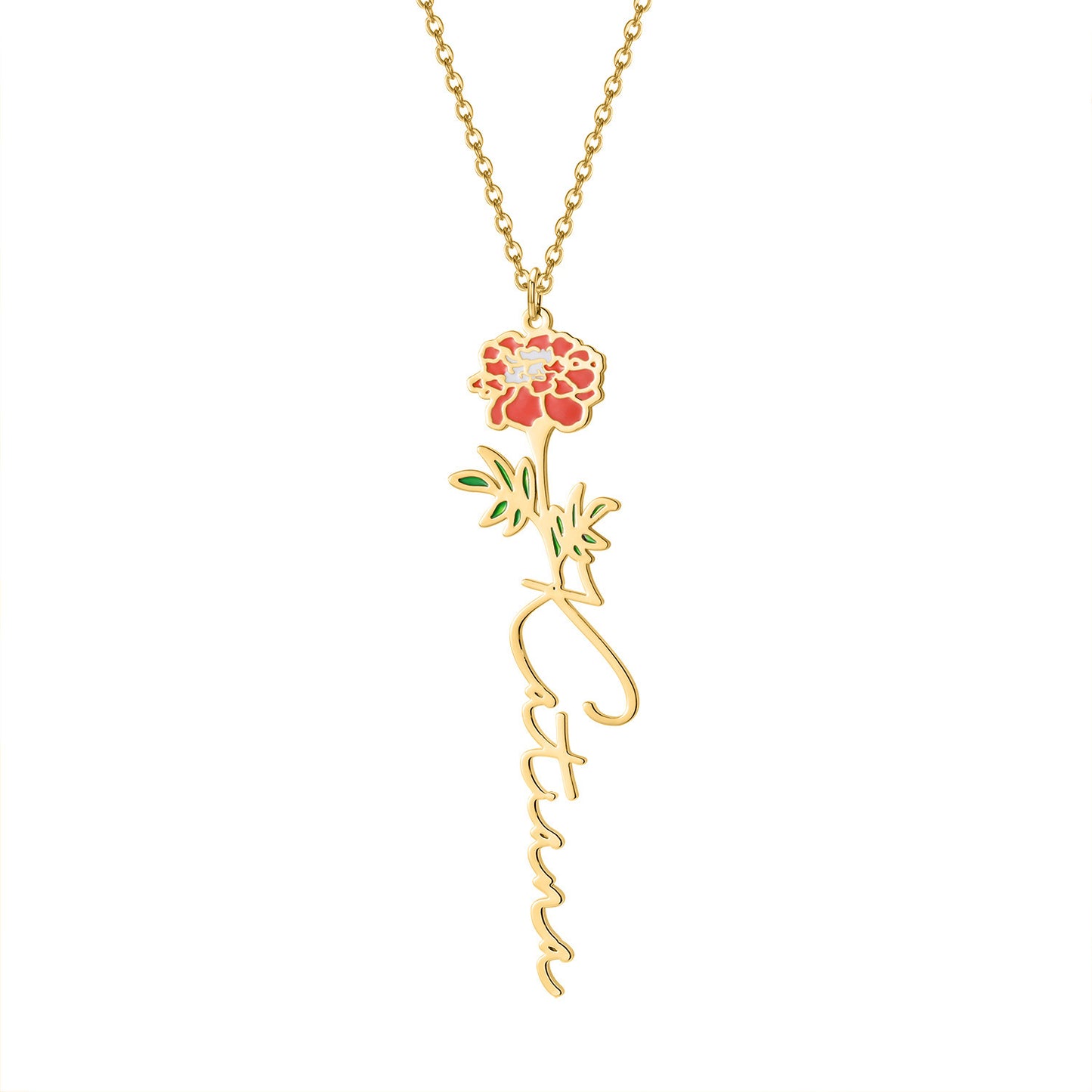 Beautiful Flower Necklace - Customize Yourself, Suitable for Every Month