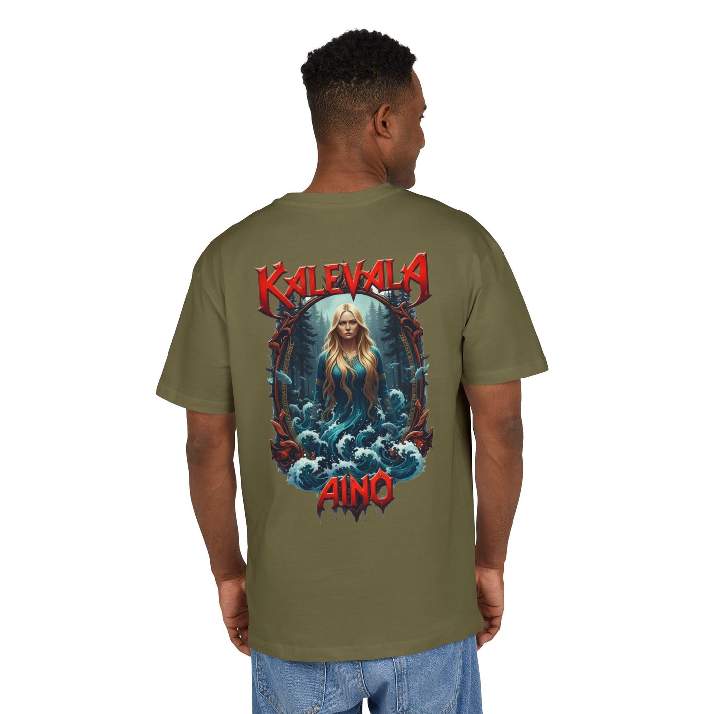 Kalevala Aino Vellamon neitona rock-henkinen paita -  Oversize  T-paita