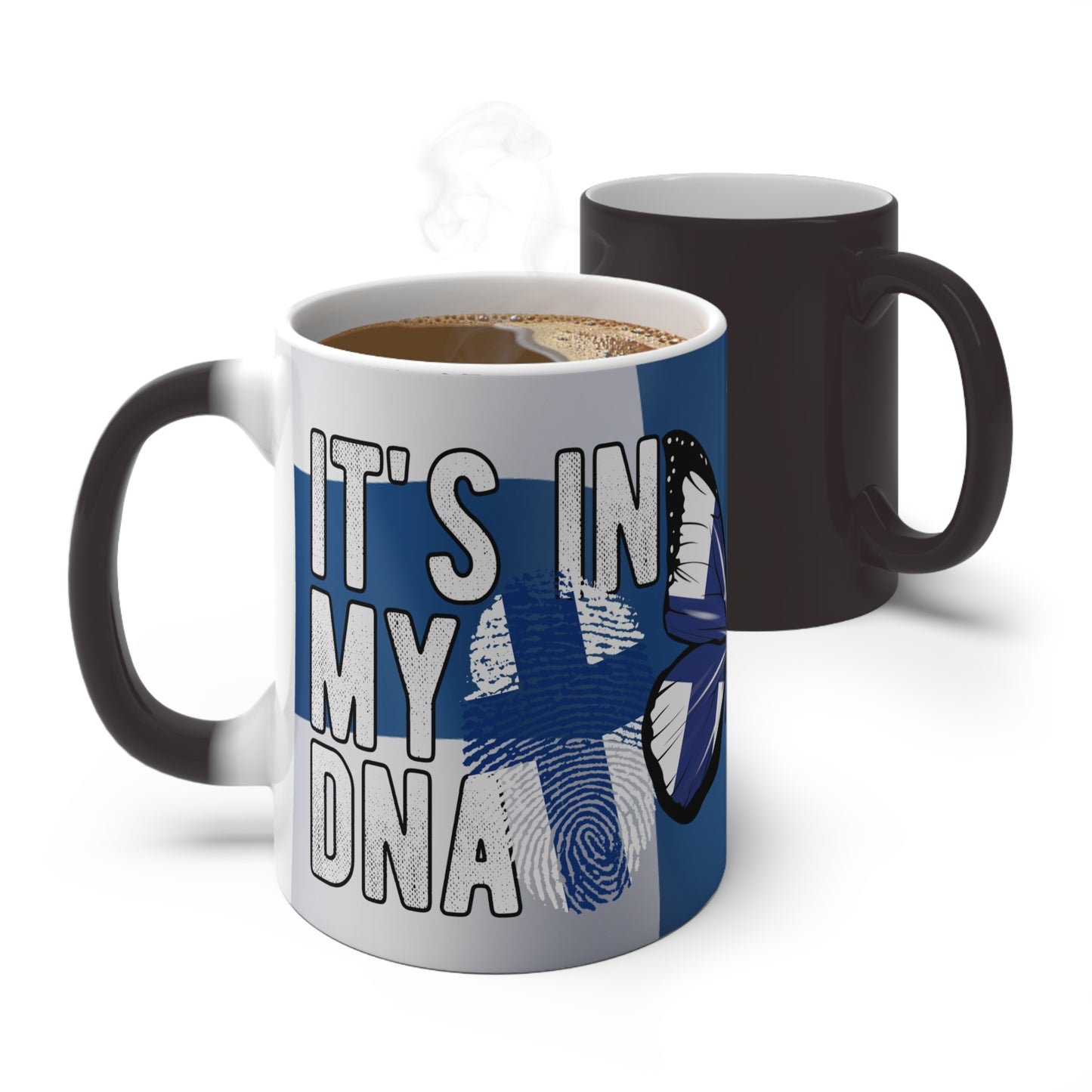 Magic mug butterfly and dna Finland 