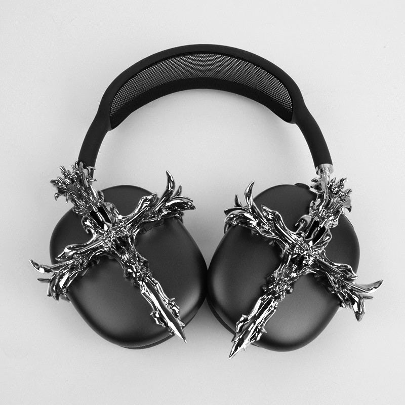 Gothic Resin Cross Accessories Headphone Cover