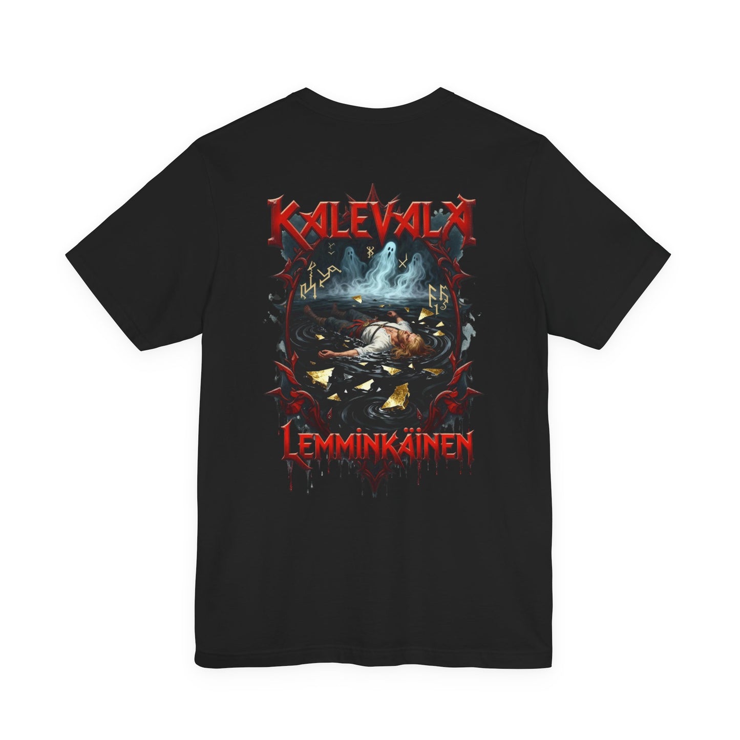 Lemminkäinen – Tuonelan musta joki Teepaita — Retro Graphic T-Shirt