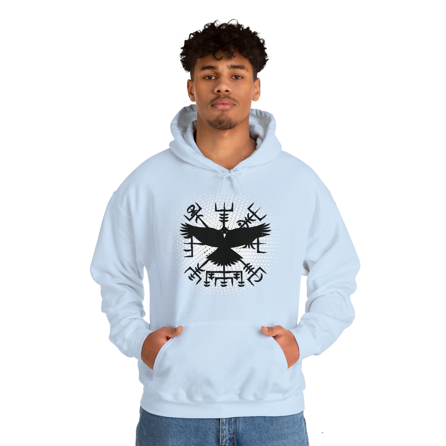 hoodie made of strong cotton - vegvisir raven