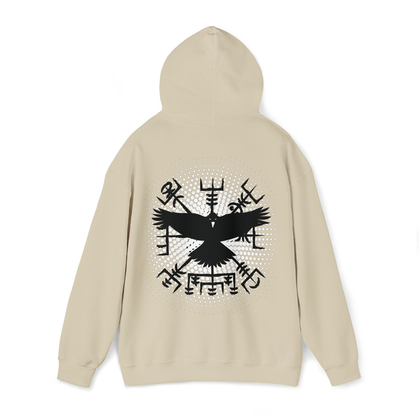 hoodie made of strong cotton - vegvisir raven