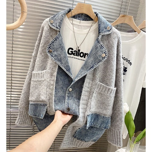 Fashion Personalized Patchwork Denim Jacket