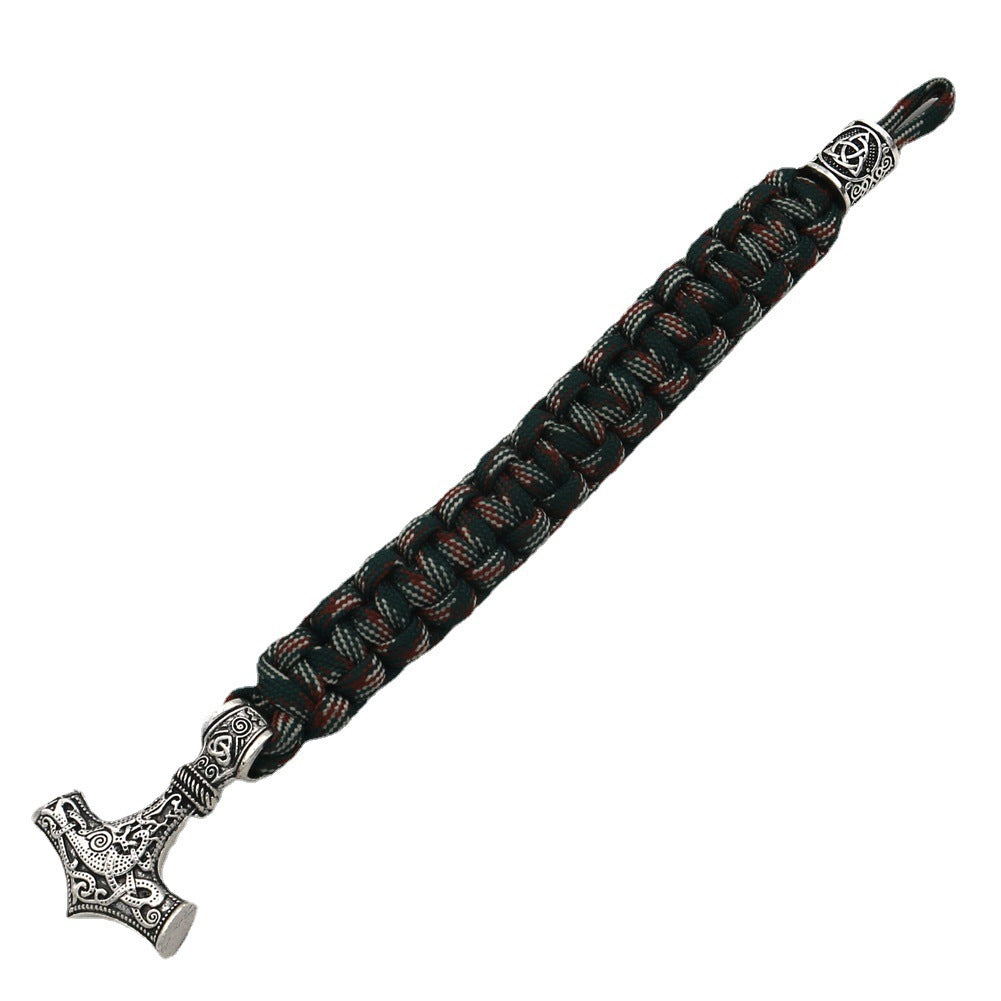 Viking Hammer Runavin Beads Camouflage Bracelet