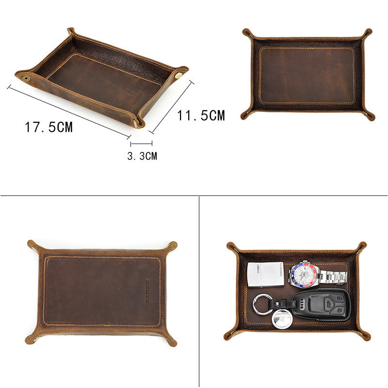 leather desktop storage box