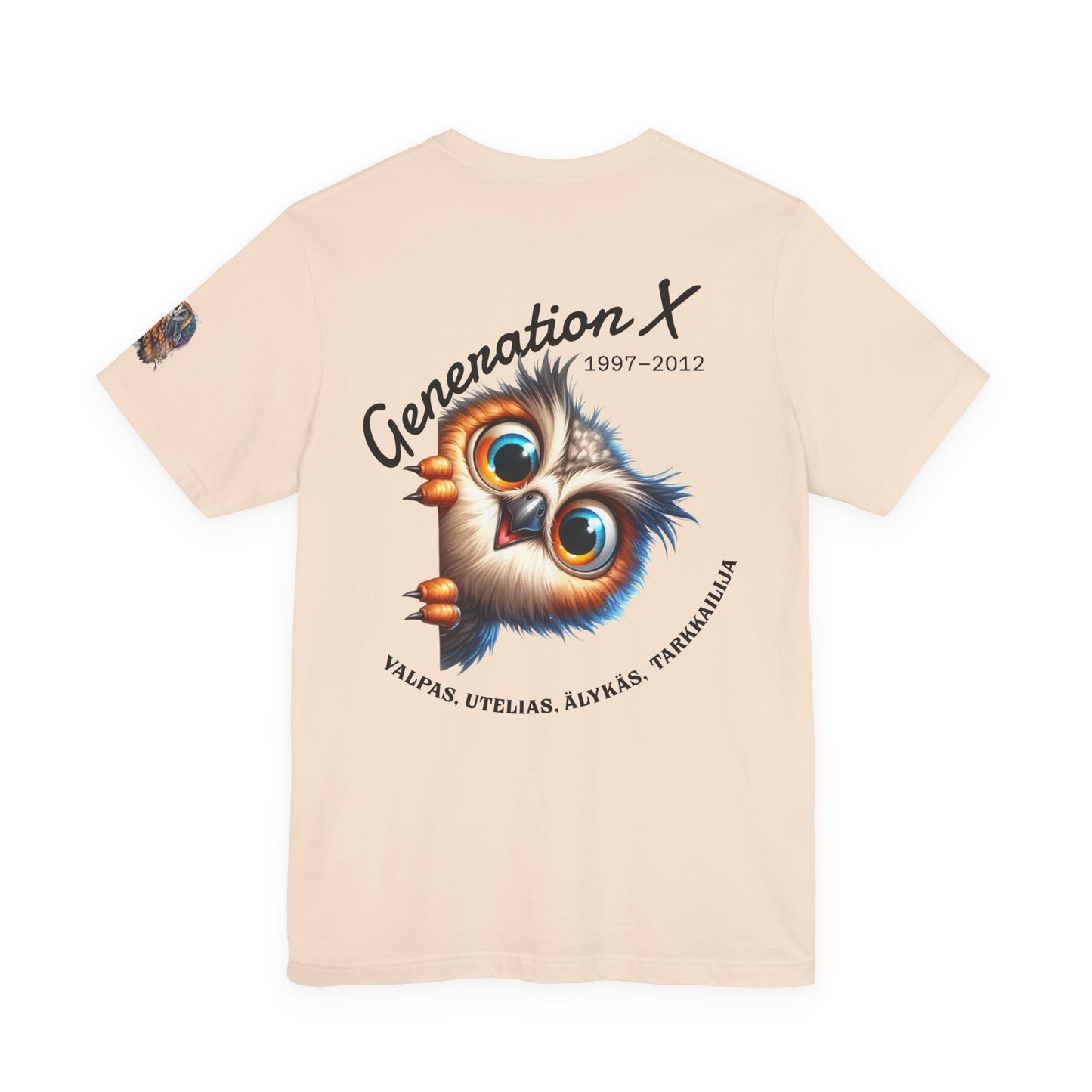 Hassu Pöllö Generation Z Tee — Funny Owl Graphic T-Shirt