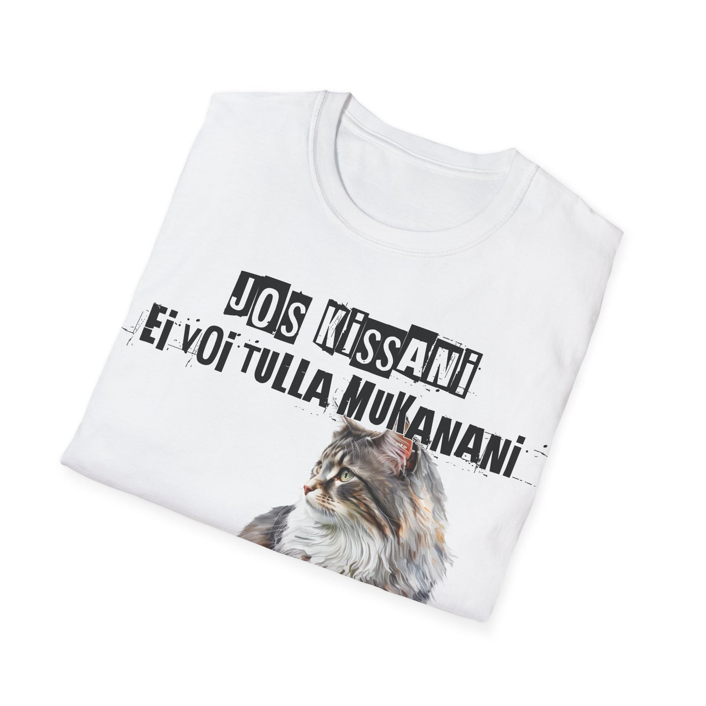 T-Paita -   jos kissani ei voi tulla, minä en tule, norjalainen metsäkissa eli norwegian